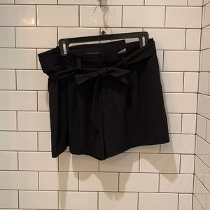 Black dress shorts with tie from banana republic